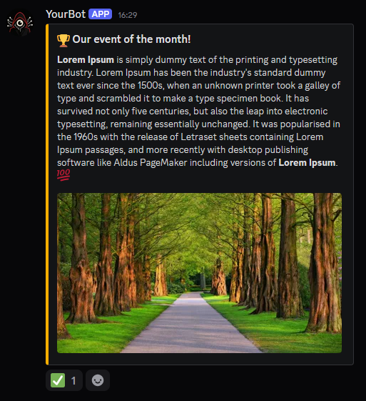 Image message d'animation