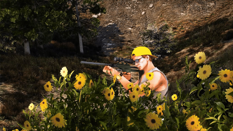 Gif carabine à fléchettes paralysantes